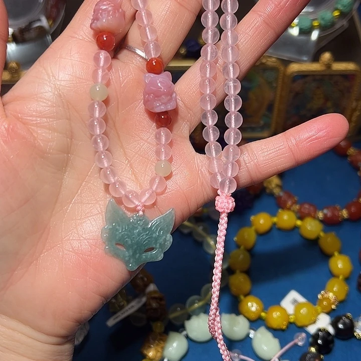 白玉菩提吊坠凤九