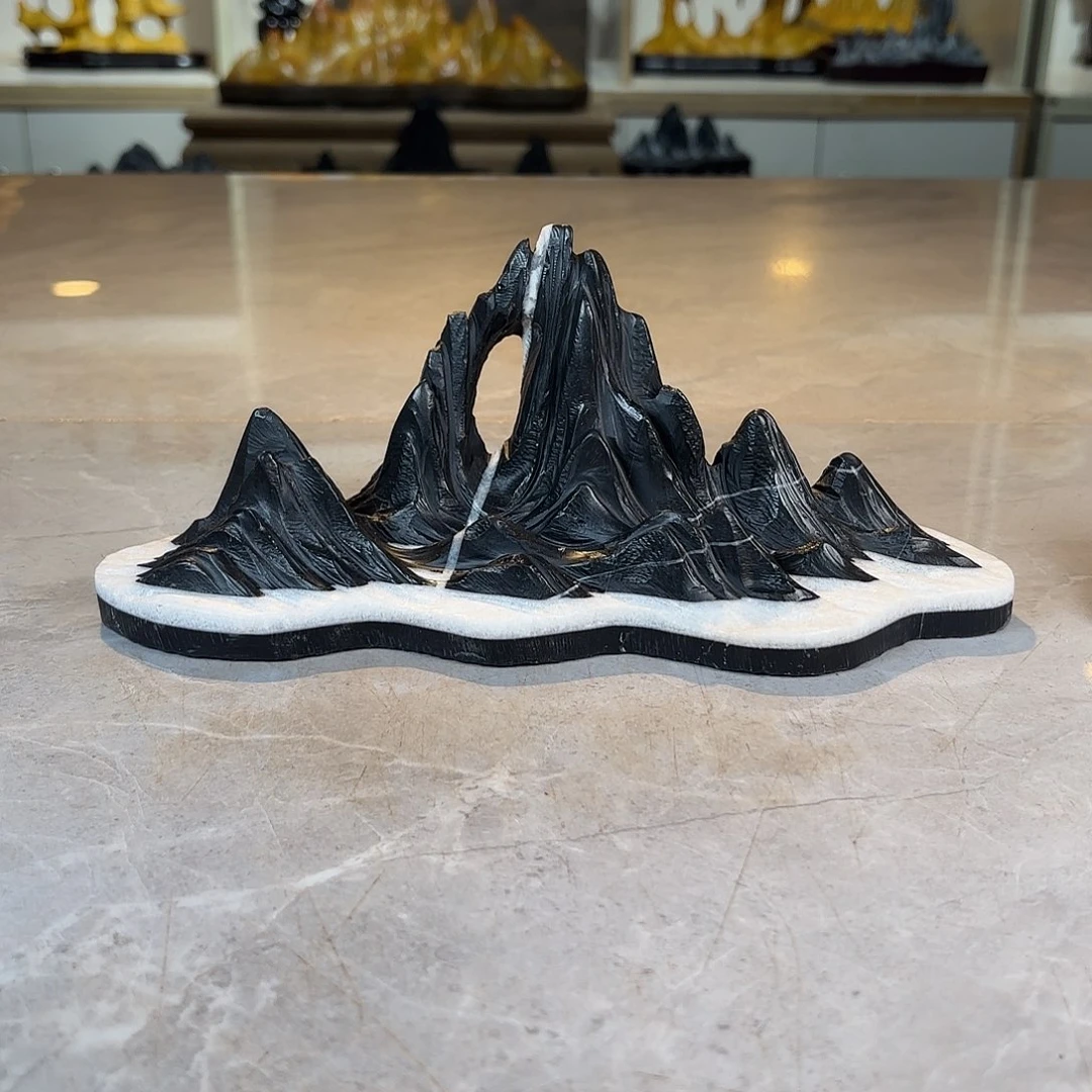 ****巍陶灵璧石手工雕刻奇石摆件