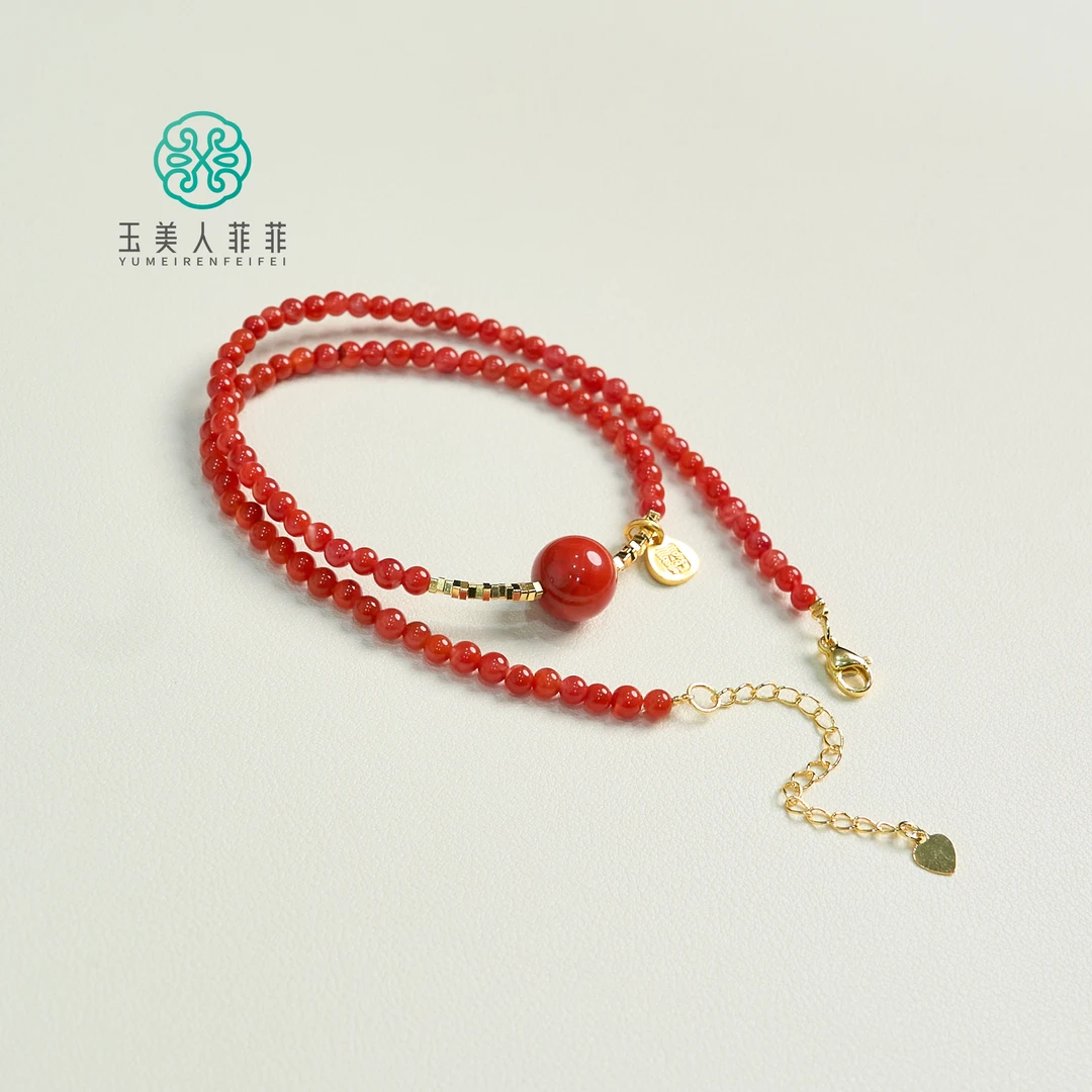 石惑珠宝/南红项链约4mm多样性发一