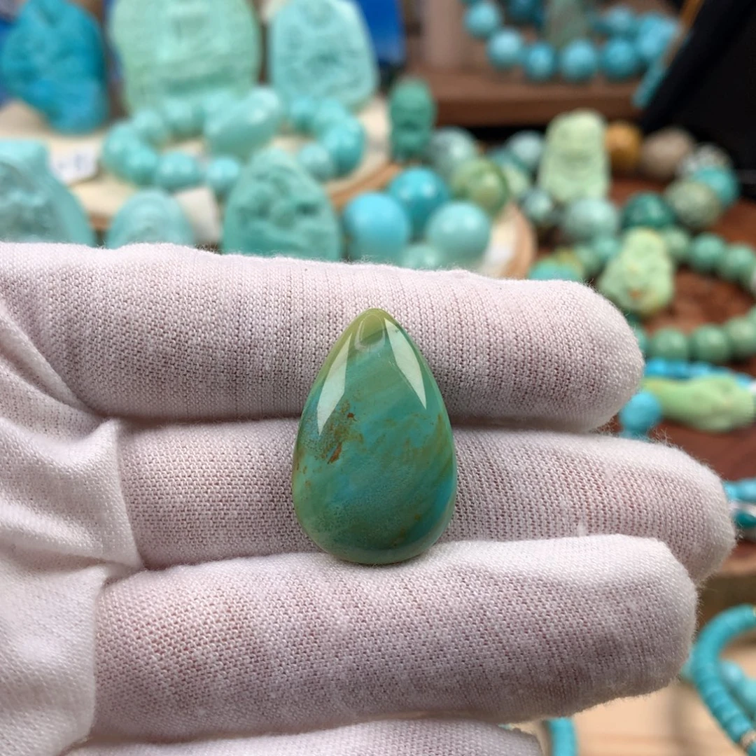 绿松石未镶嵌珠宝奇石17.3mm