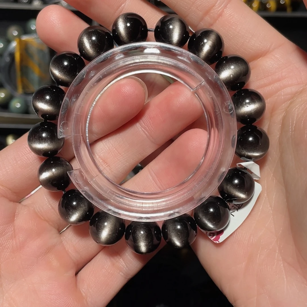 ****e黑曜岩未镶嵌手链