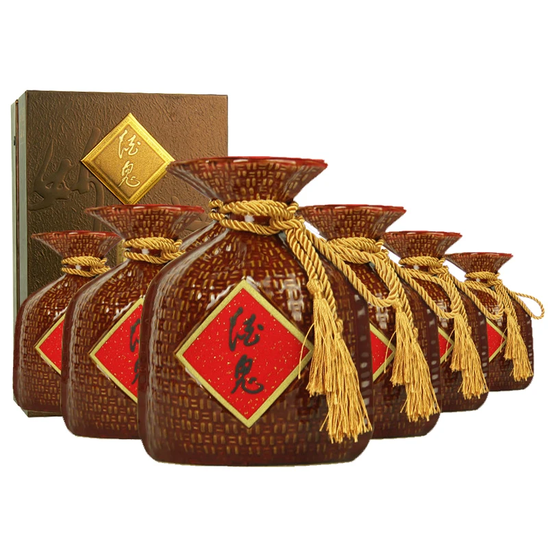 酒鬼酒【2018年产】酒鬼紫坛贰拾年礼盒装年份老酒 52度500ml*6瓶