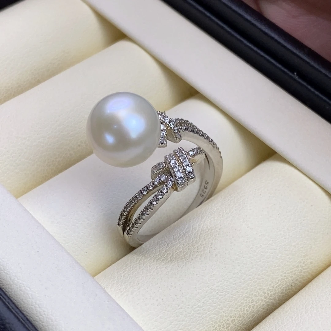****戒指海水珍珠银S925镶嵌