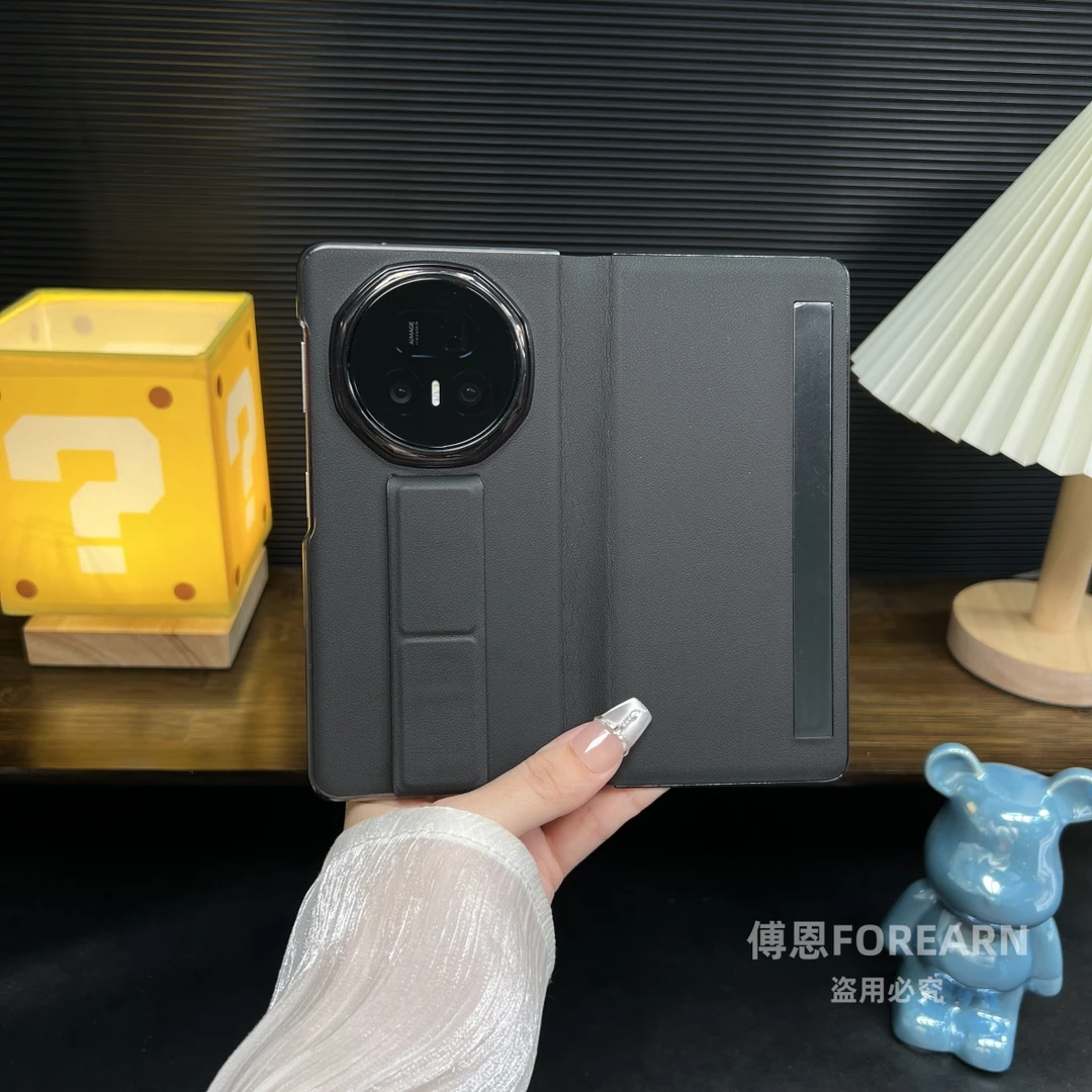 适用于荣耀MagicV5手机壳magic v5真皮手腕带保护套折叠屏翻盖式