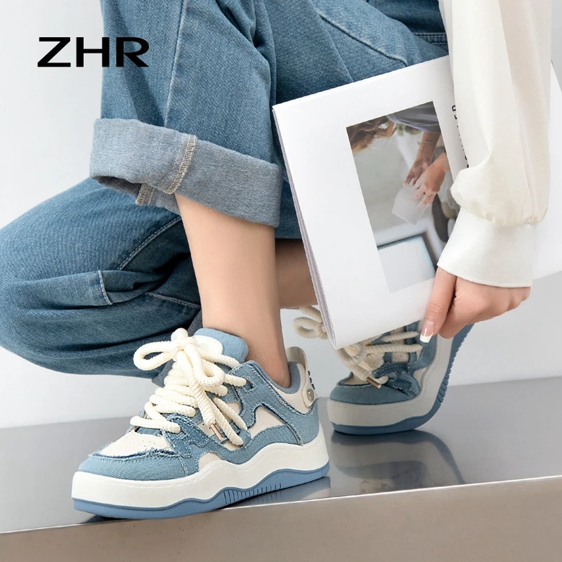 ZHR则则男女同款拼色厚底百搭板鞋时尚舒适鞋子女ins潮牌百搭CS28