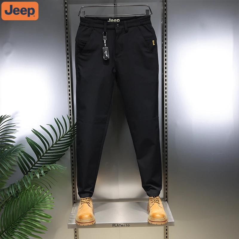 JEEP吉普2025时尚百搭痞帅高能感薄款运动长裤夏季吉普冰丝休闲裤