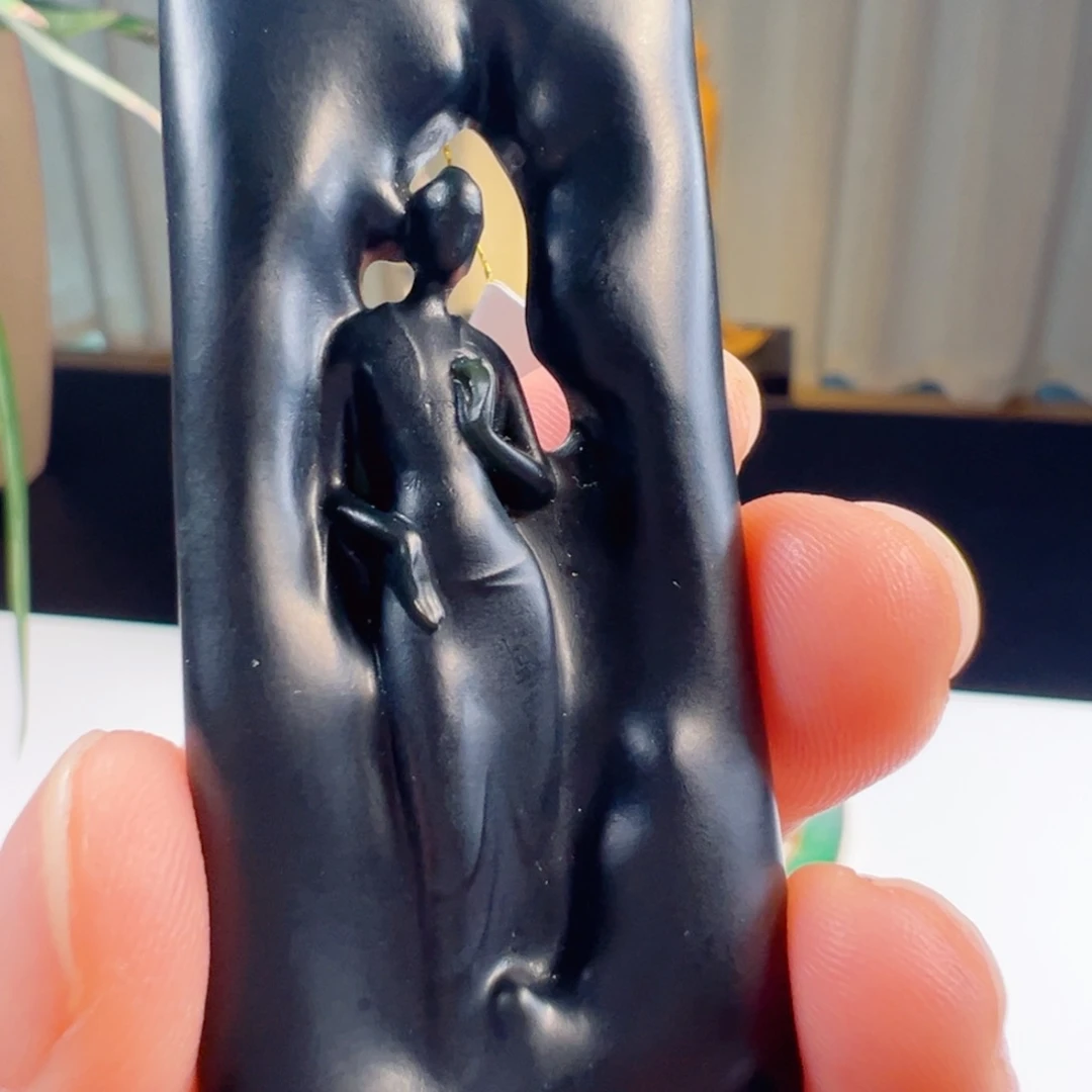 和田玉（墨玉）未镶嵌吊坠(赠链)