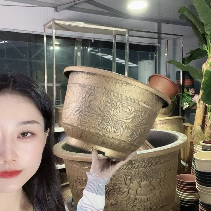 圆形40花盆6个有孔