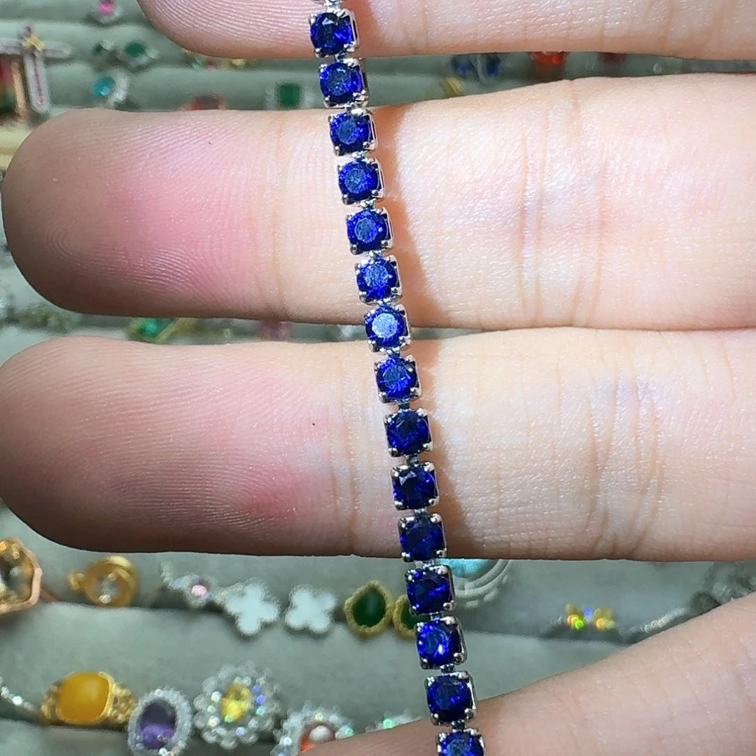 托帕石戒指银S925镶嵌