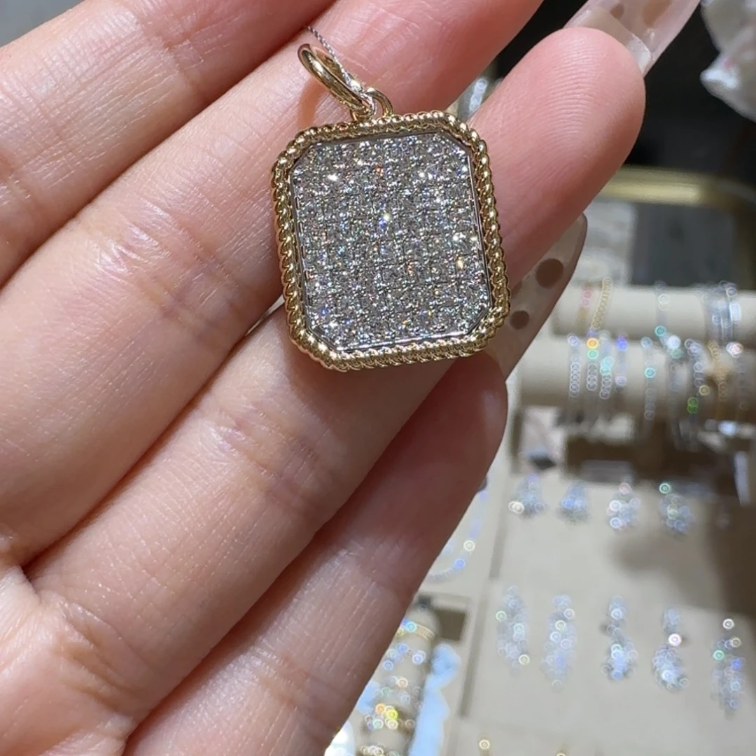 吊坠(不含链)钻石18K金镶嵌