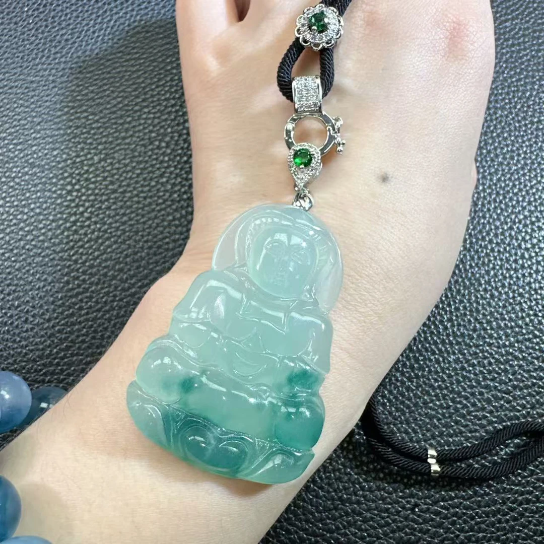 【蓝水飘花观音吊坠35.5M】时尚百搭男女同款吊坠（多样性发货）（B647