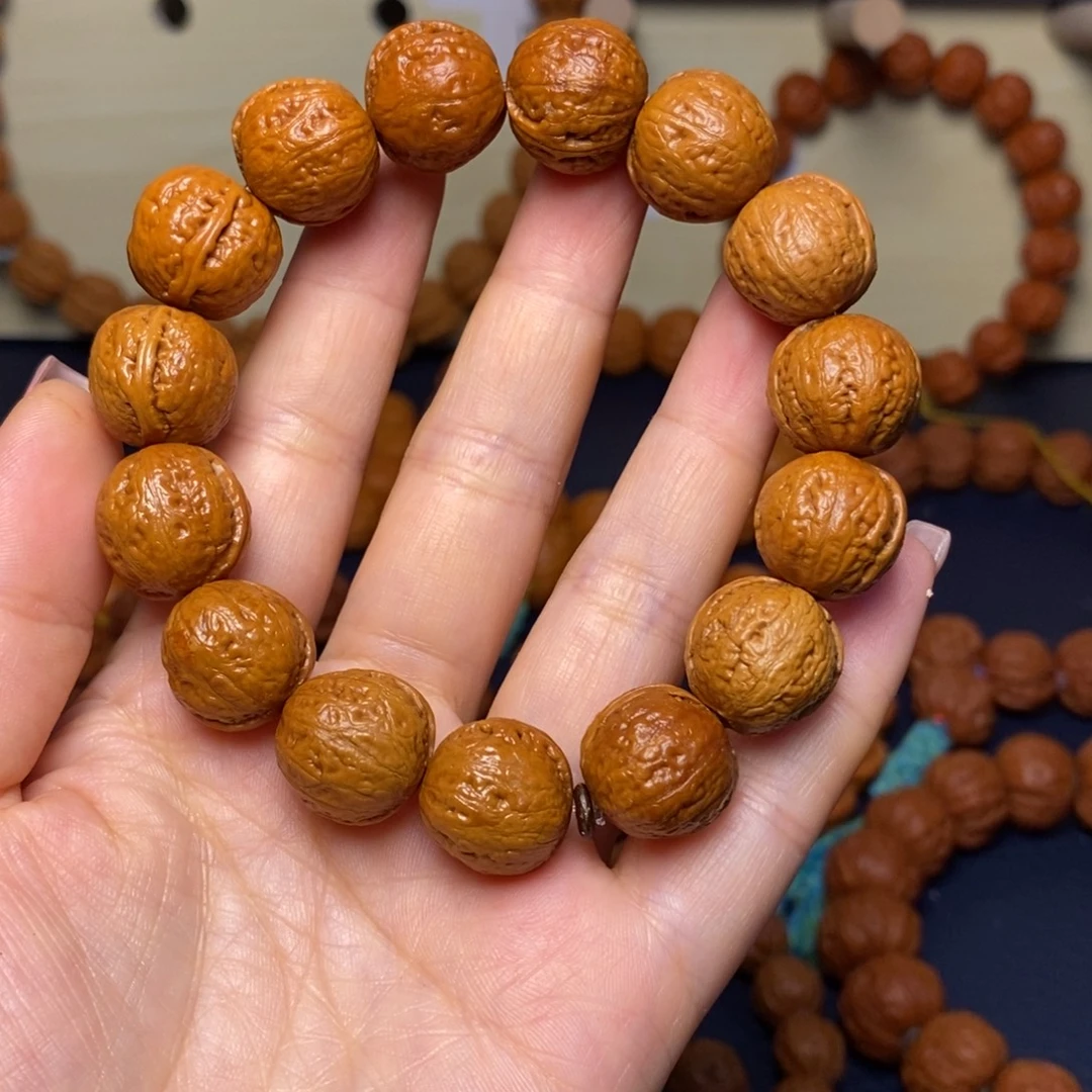 手串文玩核桃16返油走色金豆子