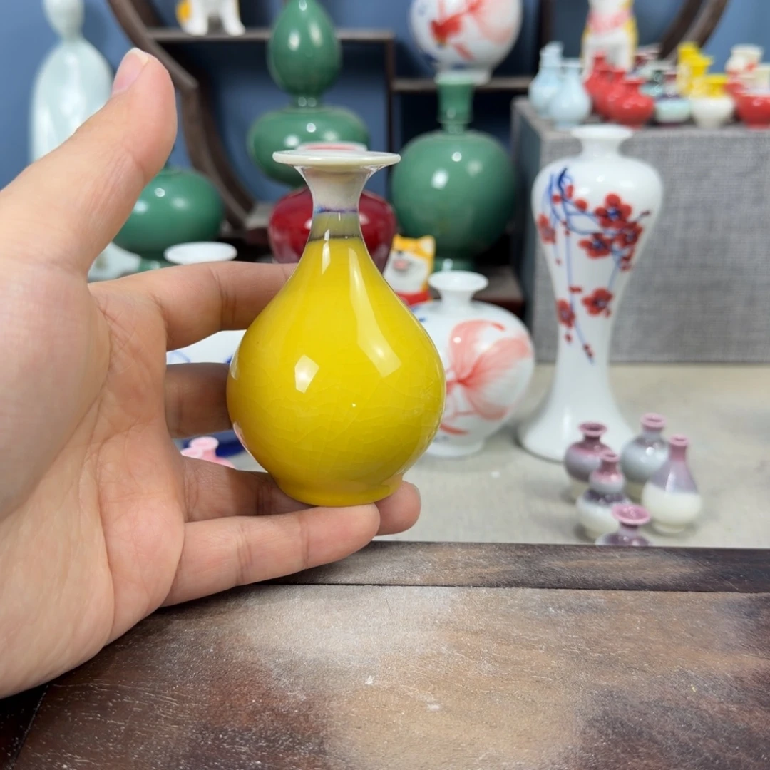 陶瓷手工小花器摆件
