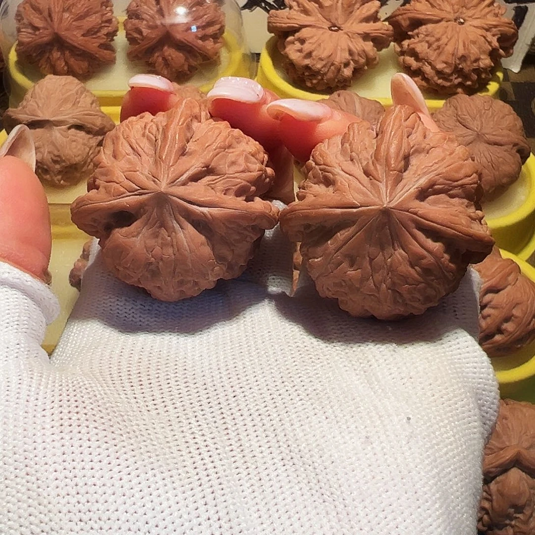 文玩核桃吊坠40全品凹底异形三棱