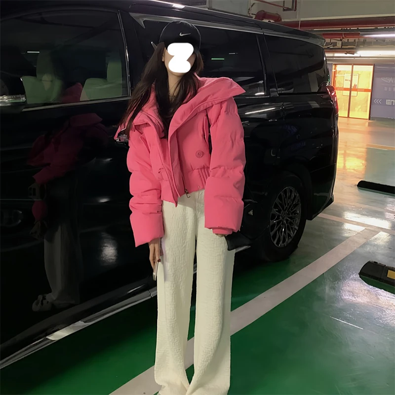 美式短款超好看棉服女2025秋冬季新款设计感翻领小个子面包服外套