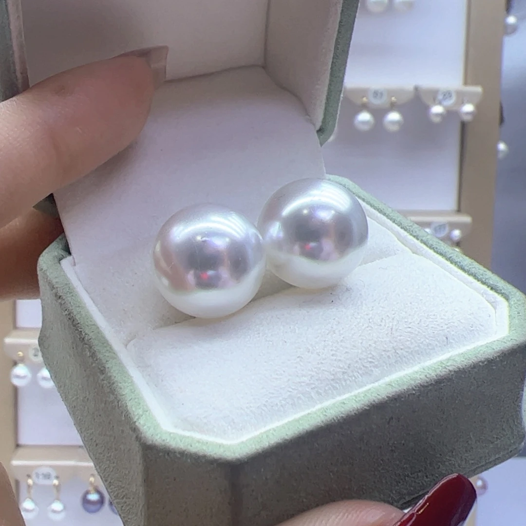 淡水珍珠耳饰银S925镶嵌