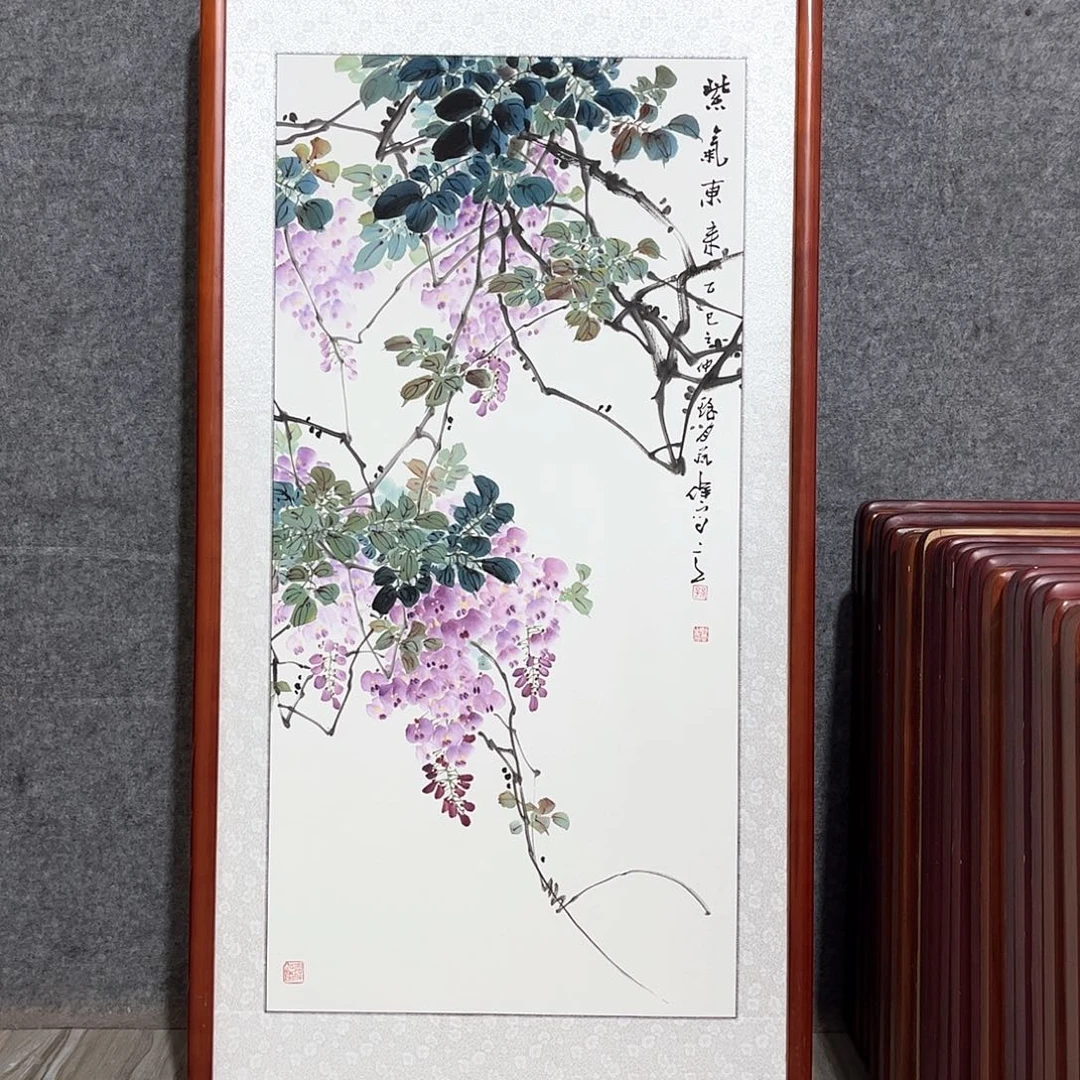 国画书画作品带框63×123
