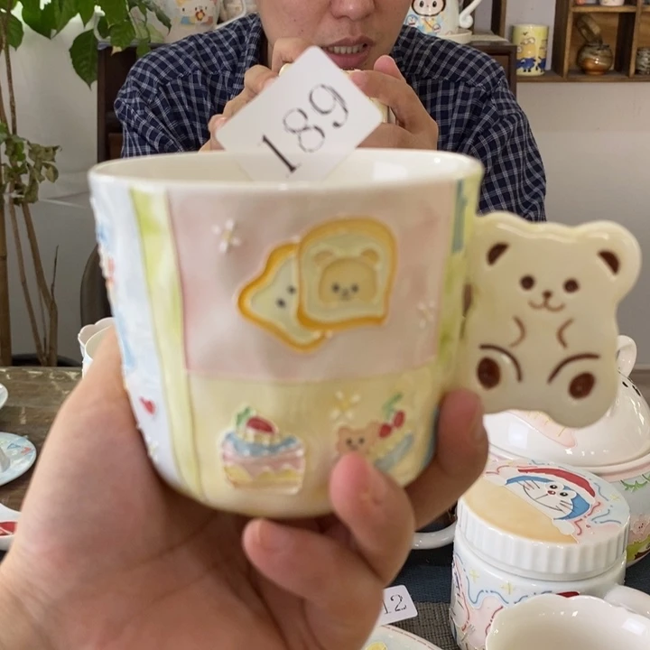 瓷片景德镇釉下彩手绘