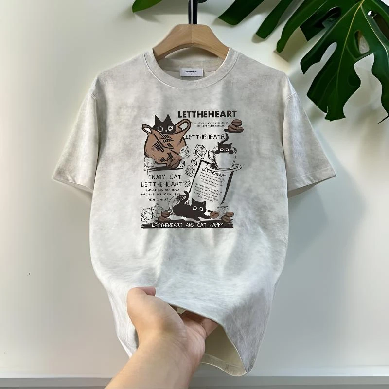 夏季休闲美式大码大学生套装男18-24岁百搭青少年男装短袖t恤男生