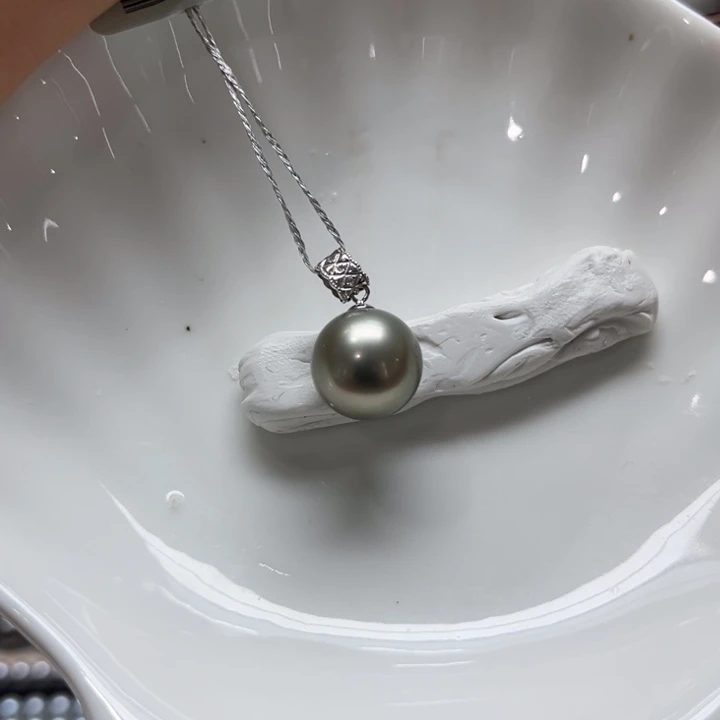 海水珍珠吊坠(不含链)18K金镶嵌