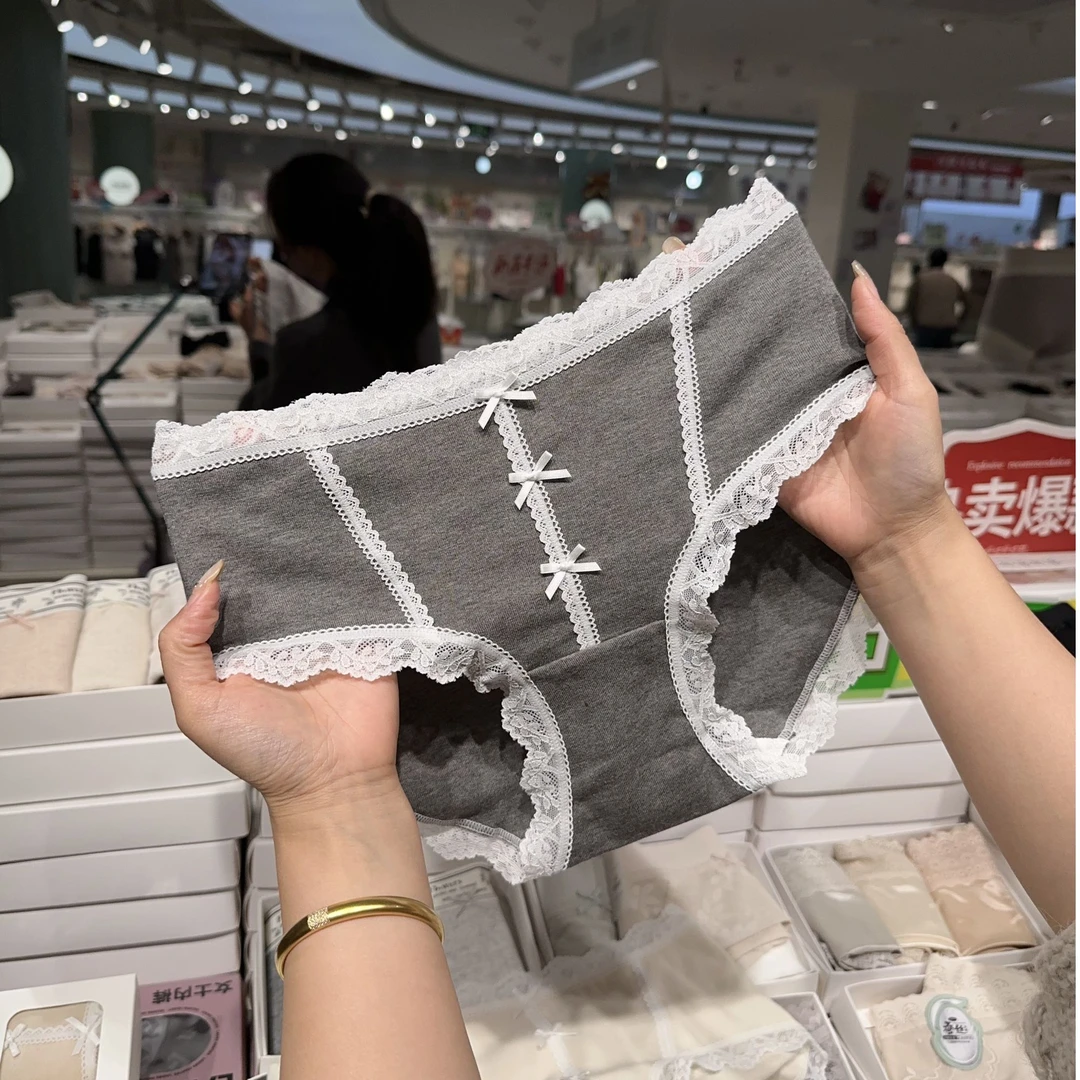 【三条装】88573漫步笔记 女士中腰内裤棉学院风舒适透气少女ins风