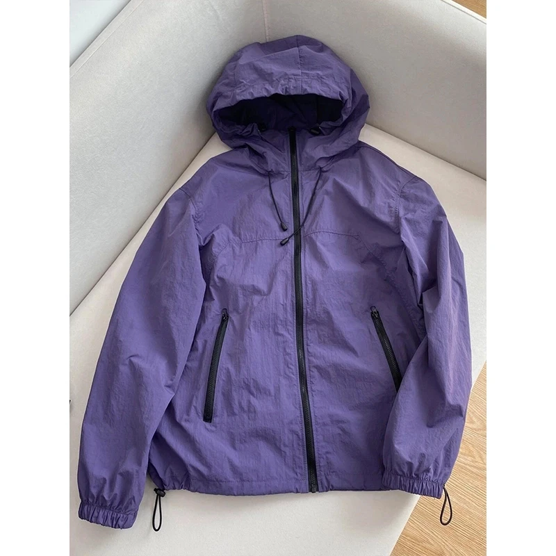 UPF50+绝绝紫凉感轻薄透气户外防晒衣男机能拉链皮肤衣速干外套潮