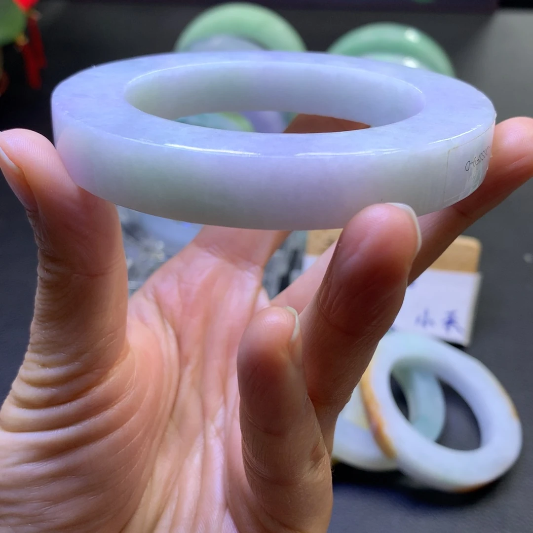 未镶嵌手镯定制翡翠青*