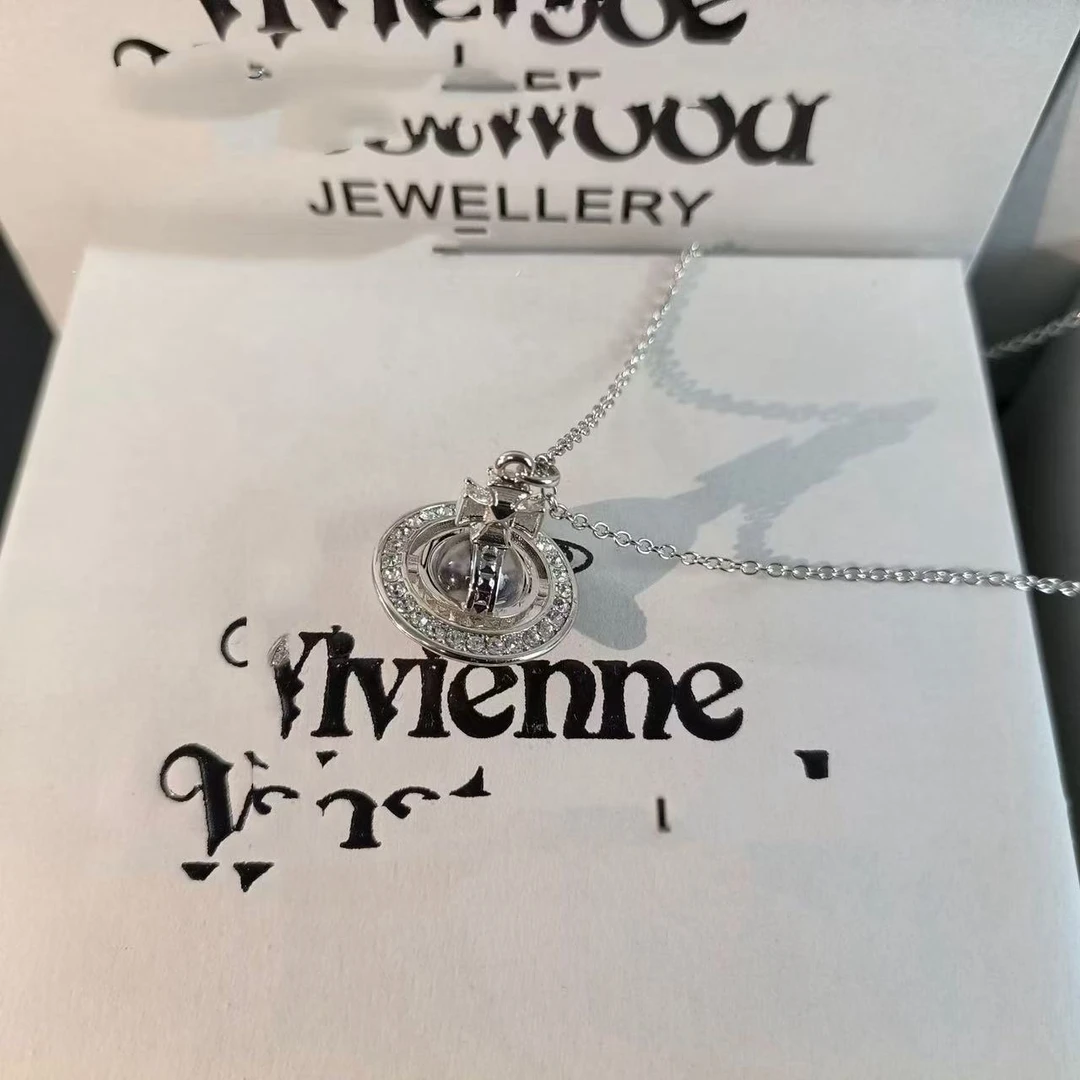 钛钢项链 【大号白色满钻orb】透明白男女款项链毛衣链镶钻坠链