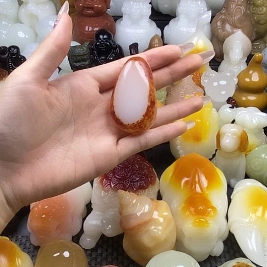 无花朵原石雕刻把件