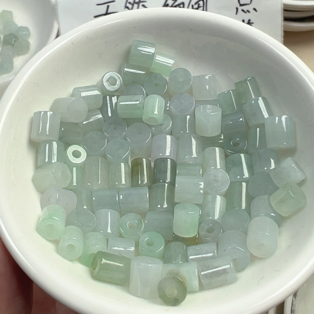 翡翠散珠翡翠桶珠一个可挑