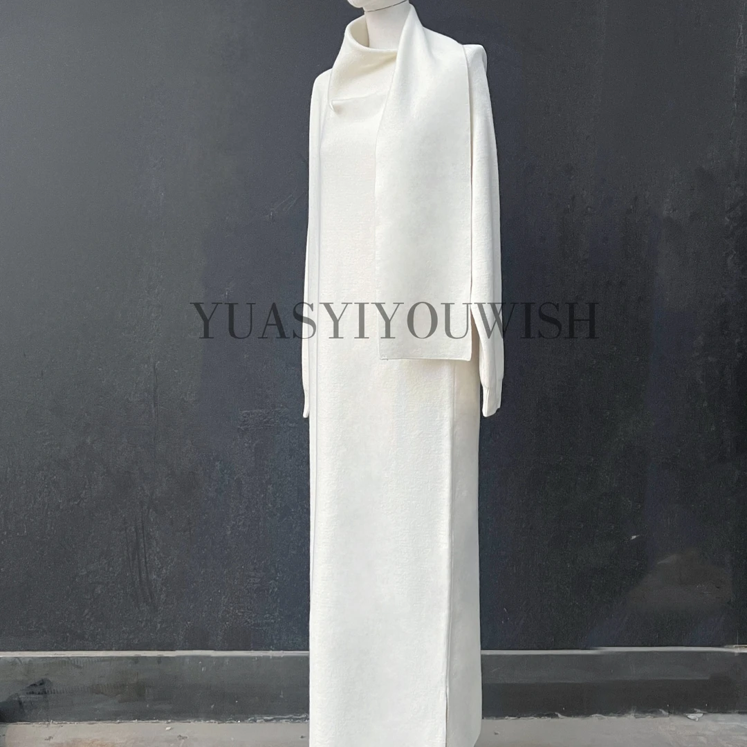 [X Y]| “朝朝暮暮”设计师版型氛围感不规则含围脖连衣裙