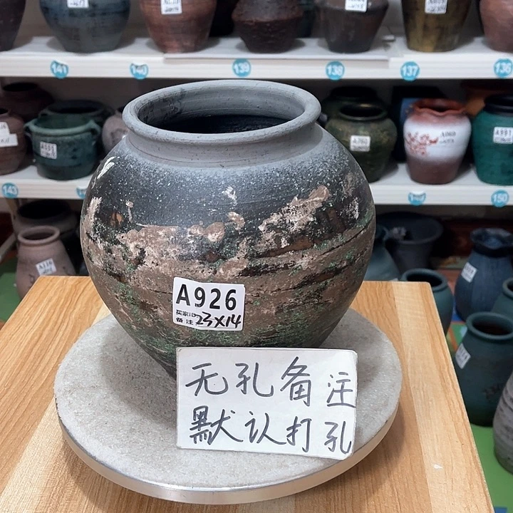 红陶手工制作工艺花盆