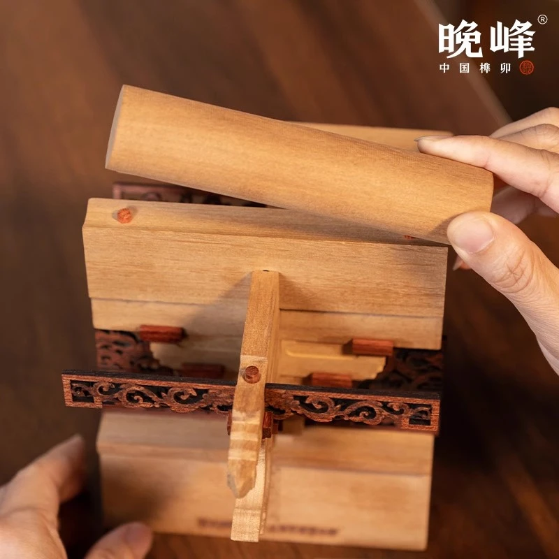 晚峰上海天后宫戏台斗拱积木中国古建筑榫卯积木模型木质