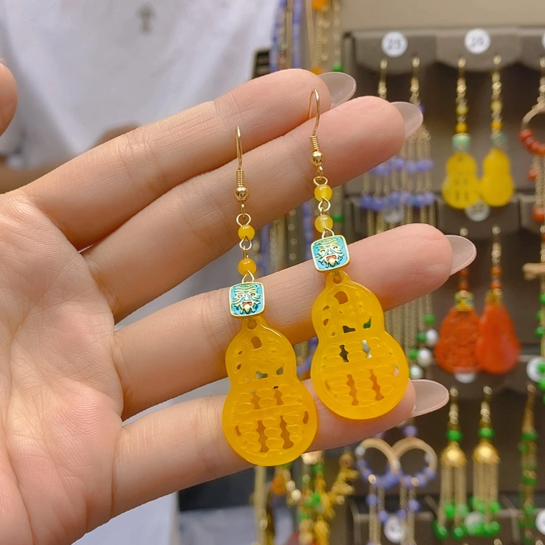 翡翠合金耳饰翡翠