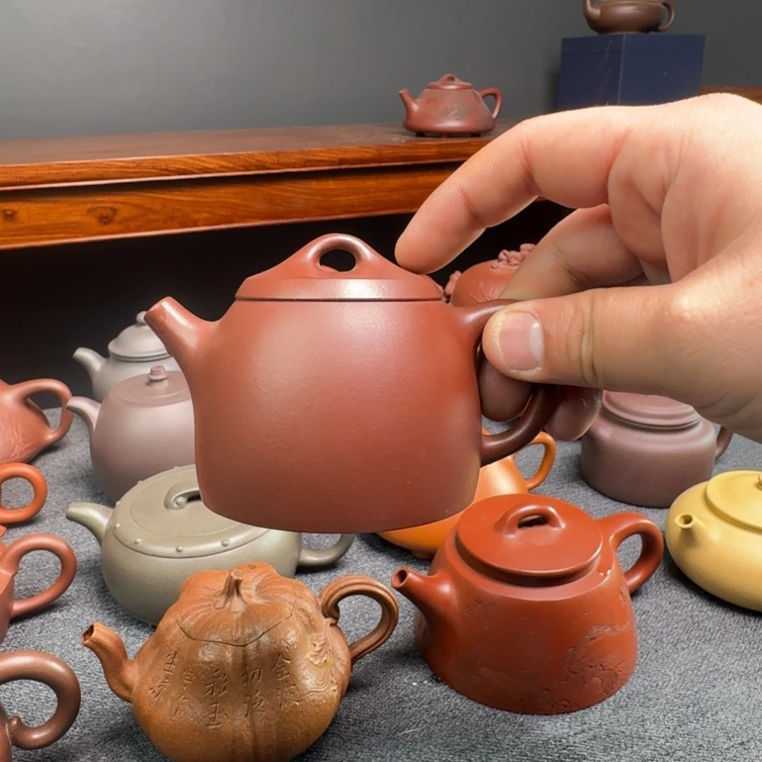 茶壶紫砂紫泥镜瓦