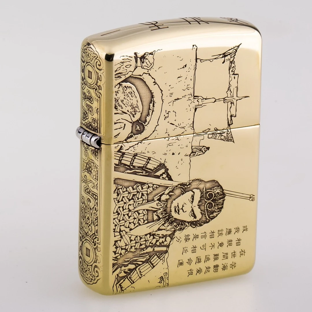 zippo打火机黄铜盔甲浮雕大话西游一生所爱DY9912DK 253