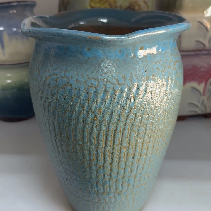 紫砂花盆2个蓝色，1111111