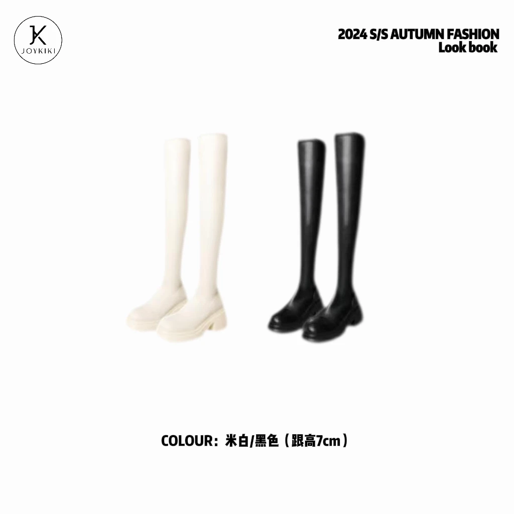 JOY KIKI金金 纯欲百搭过膝长筒靴（跟高约8cm）J24P250