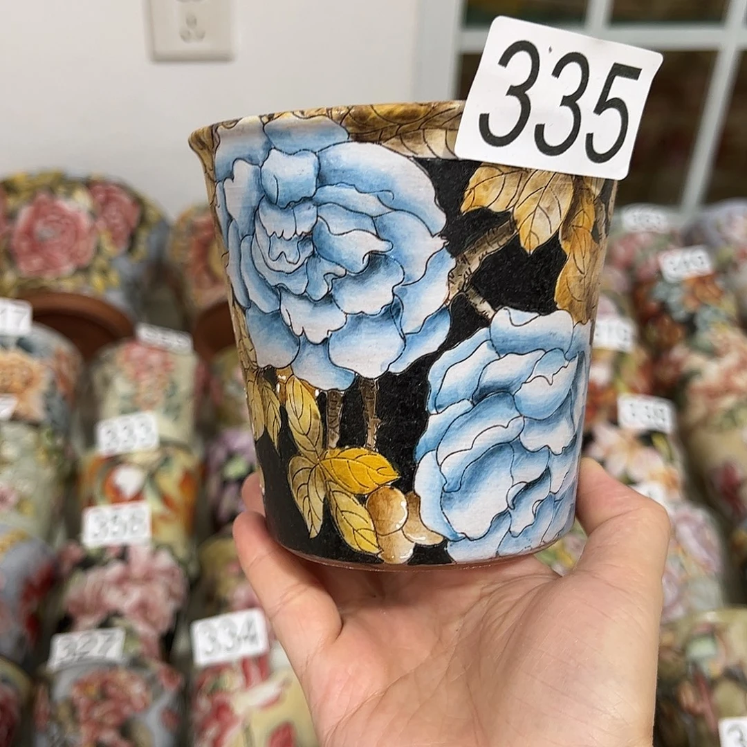 景德镇炫彩手绘口10.5高11.5