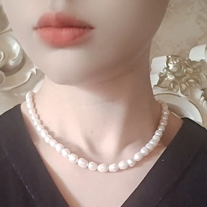 铜合金贝壳项链 女百搭气质锁骨链秋冬精致款