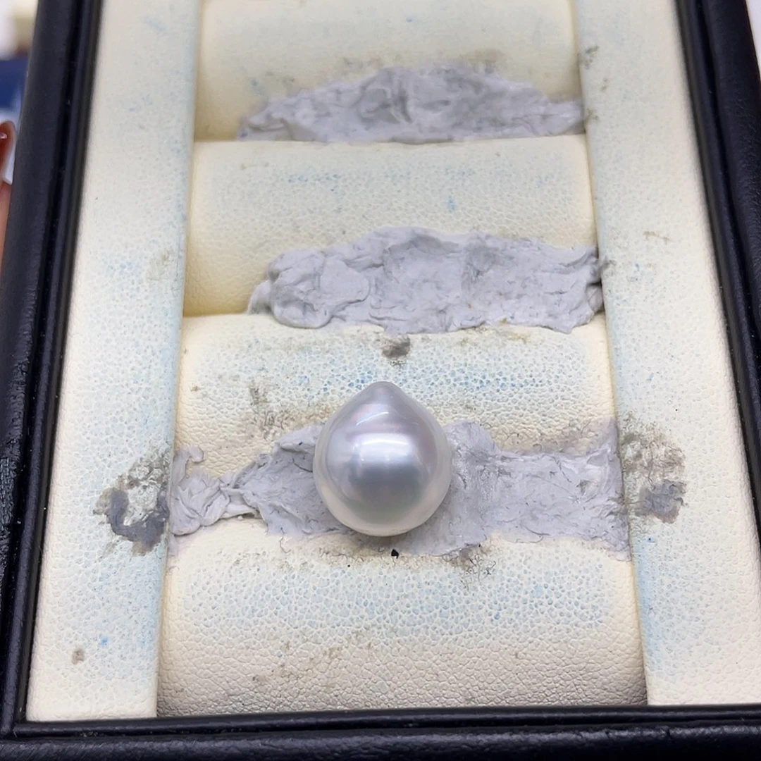 裸珠未镶嵌海水珍珠澳白水滴裸珠12-13mm