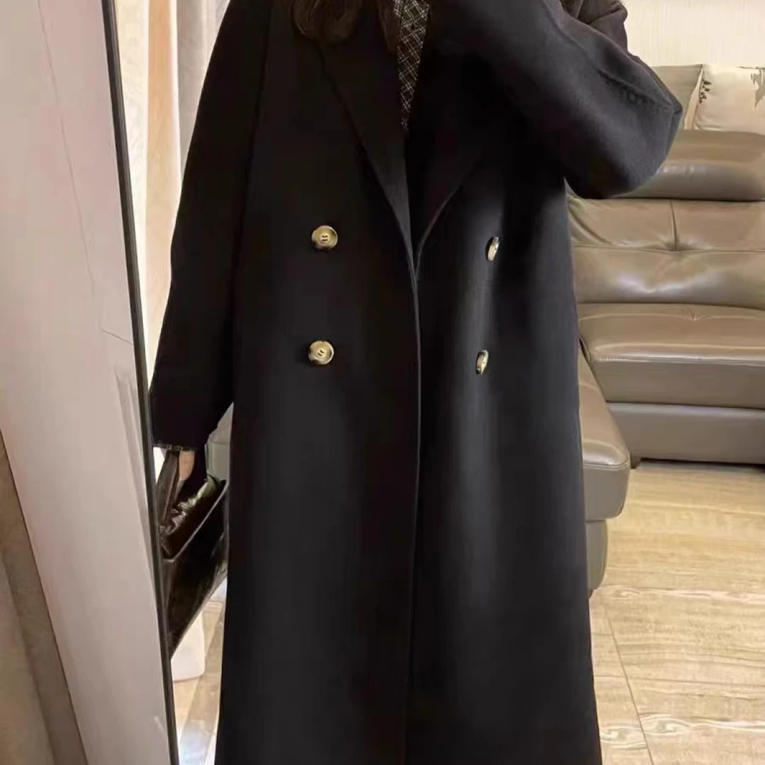 双面澳洲美丽诺绵羊毛大衣女冬季新款中长款高级感羊毛外套3995