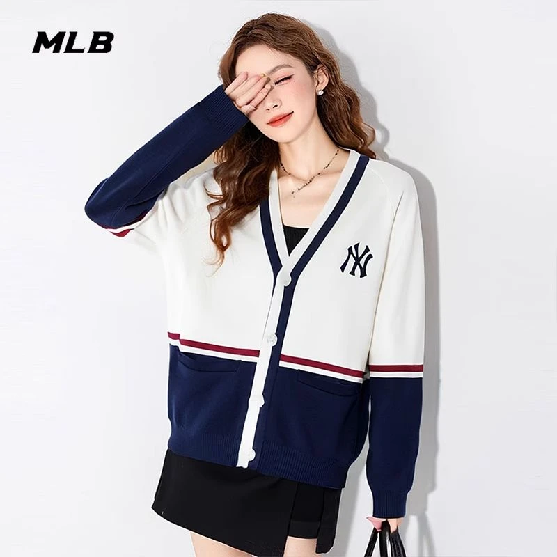 MLB 拼接男女装2025夏季新款运动服NY夹克宽松外套官方专柜正品