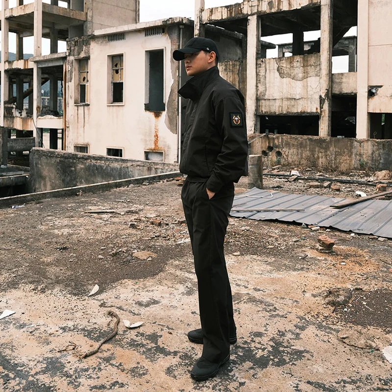 GTAL魔术贴美式三防轮廓硬核外套立领刺绣印花休闲户外机能风夹克