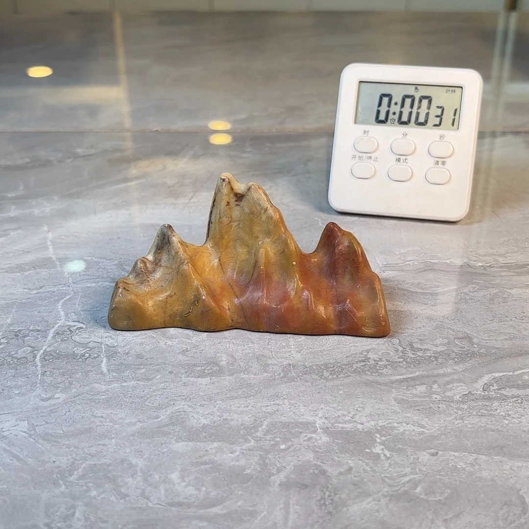 紫***砂灵璧石手工雕刻奇石摆件