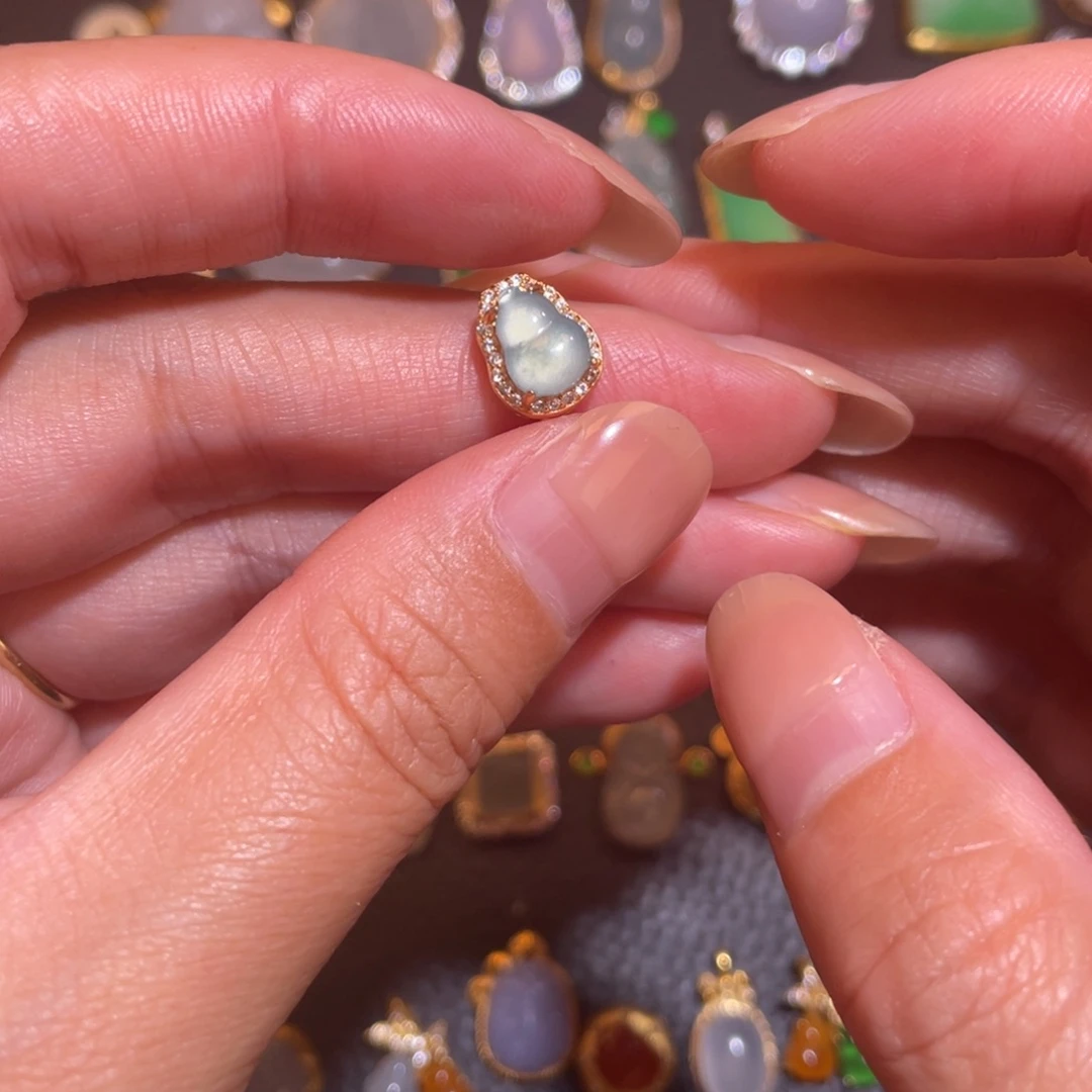 翡翠银S925镶嵌颈饰