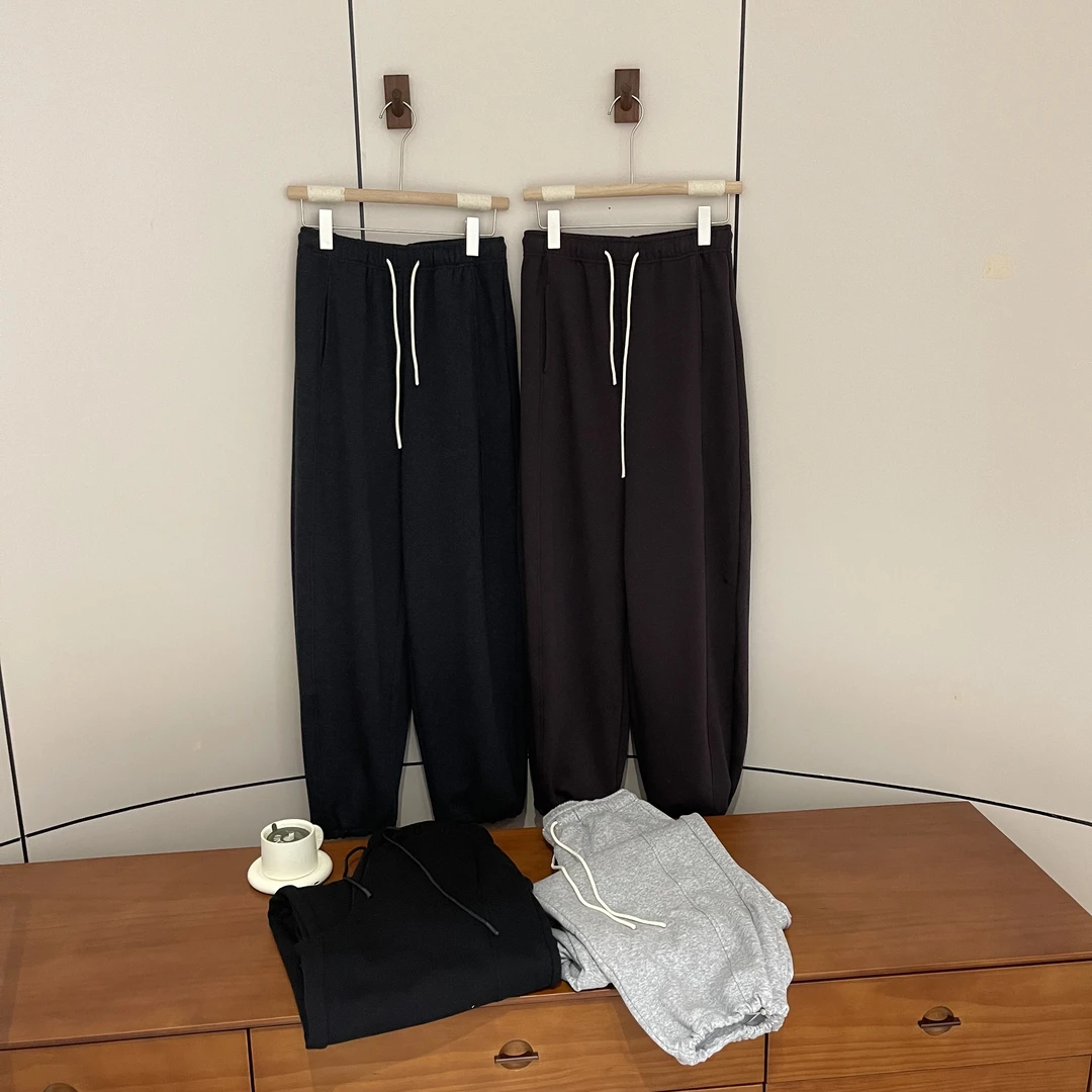 新款气质休闲韩版简约百搭松紧腰休闲裤WK1009