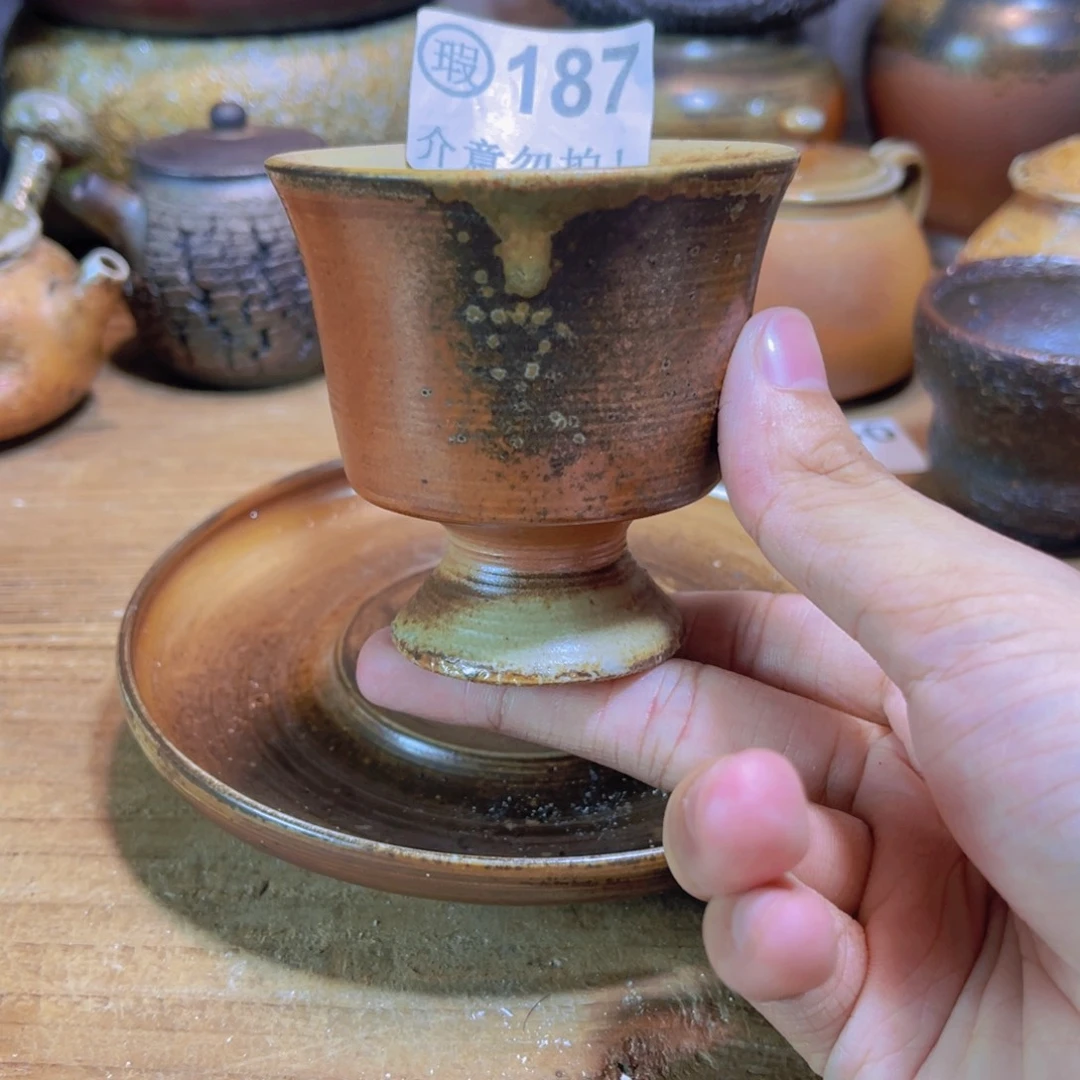 纯手工制作工艺（柴烧）裸烧纯手工制作柴烧杯187