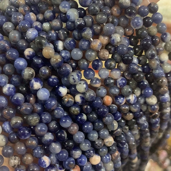 2条4mm蓝纹圆珠福利