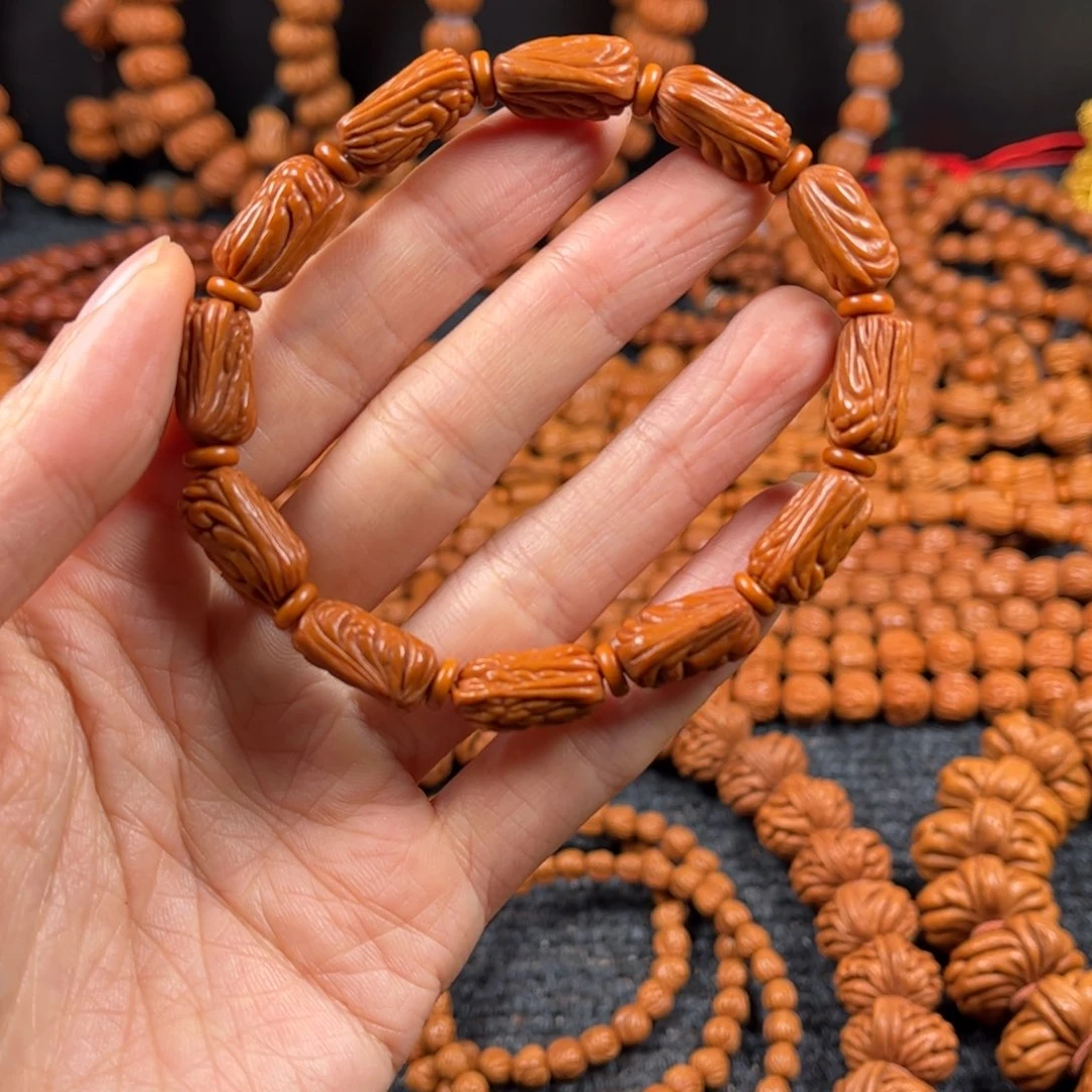 七***活桃核手串C8桃核金条脖挂46➕4